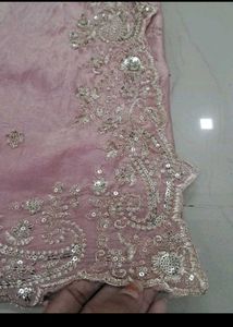 Beautiful light pink Saree with Blouse