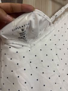 White polka dot cami top