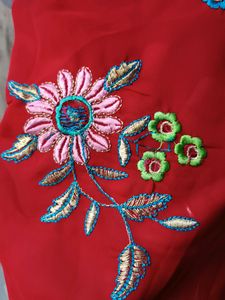 Blood red Colour Saree