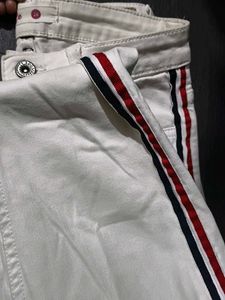 Stylish White Striped Pants