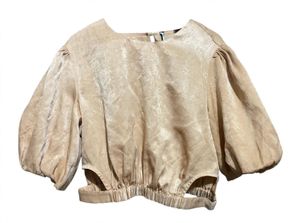Stylish velvet Crop Top with cutout detailing