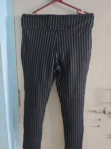 officewear formal Striped Black Pants