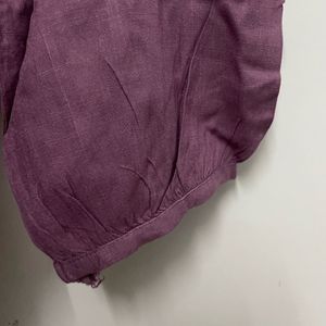 Elegant V-Neck Purple Dress