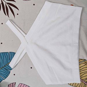 Chic White Halter Neck Crop Top