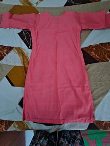 Elegant Pink Kurta with Mirror Work