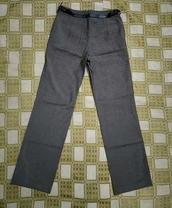 Classic Grey Wide-Leg Trousers