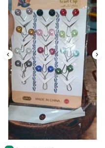Elegant Pearl Hijab Clips - Set of 9