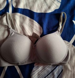Padded Comfortable Light Gray Bra