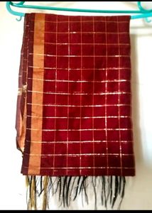 combo Orange Silk dupata and Maroon dupatta