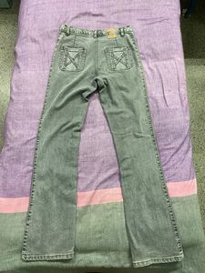 Y2K Vintage Mid Low Waist Straight Grey Pants