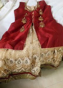 Silk and net Stone Work Dress