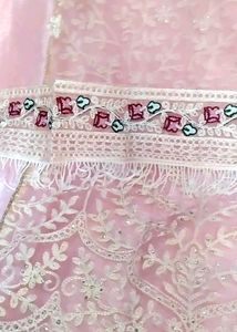 Pink Pakistani Embroidered Dress Material