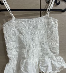 Smocked Crop Cami Top