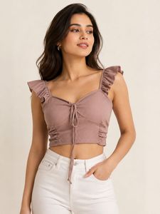 Cute Ruffled Crop Top