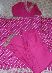 Vibrant Pink Kurta Set with Dupatta
