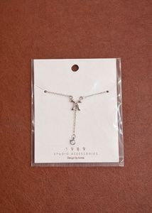 Cute Silver Bow Necklace