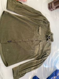 Men's Casual Olive Green Shirt