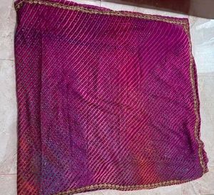 Leheriya Saree with Golden Border