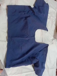 Solid Blue Ethnic Blouse