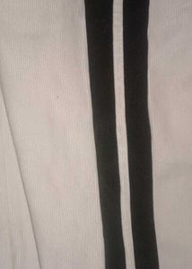 White Track Pants with Side Stripes this is a new