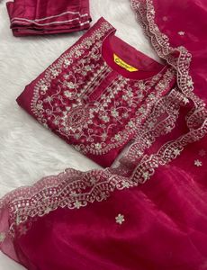 Embroidered Kurta Set with Dupatta