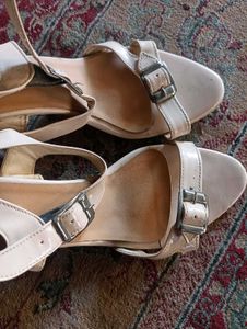 Set of two stylish Suede Heels with Ankle Strap
