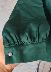 Elegant Satin Green Top