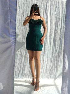 Green Mini Bodycon Dress
