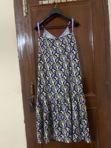 Flowy Printed Midi Dress