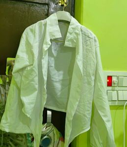 Green Sundress with White Cover-Up