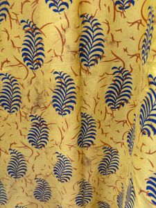 Yellow Block Print Kurta Set