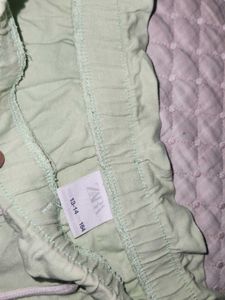 Light Green Paperbag Waist Shorts