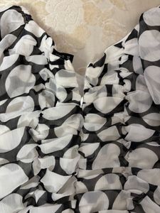 Chic Polka Dot  baloon Dress - S