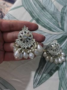 Stunning Pearl &amp; Crystal Dangle Earrings