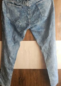 Blue Star Print Denim Jeans