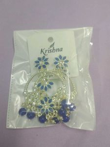 Beautiful Blue Floral Jhumkas🤩