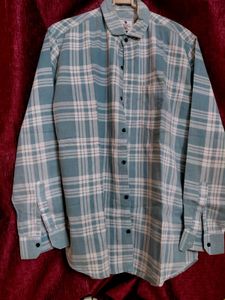 Teal Plaid Long Sleeve Shirt