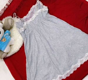 Comfortable Lace Trim Nightgown