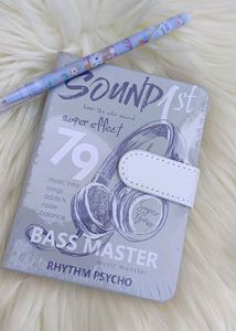 Music Print Planner Or Dairy With Erasable Ink Pen