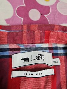 Men's Red Plaid Long Sleeve Shirt