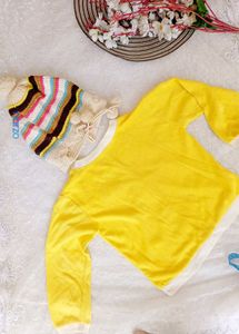 Cute Yellow Kids Cardigan Sweater