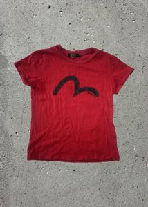 EVISU Red Graphic T-Shirt