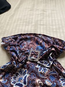 Paisley Print Off-Shoulder Top