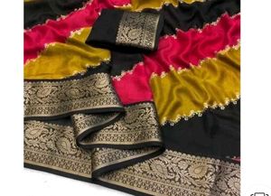 Dola Silk Vibrant Striped Saree