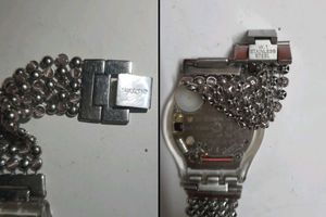 1999 Swatch Skin, Paved In Silver, Pure Black Face