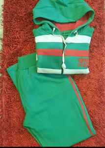 Striped Hoodie and Track Pant Set