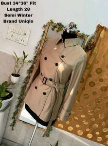 Korean Beige Trench Jacket from Uniqlo.Bust 34-36