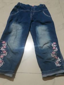 Denim Three Quarter Pant