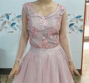 Stunning Pink Embellished Lehenga Choli