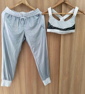 ✨FILA-Metallic Silver&amp;Black 2-Piece Track Set✨